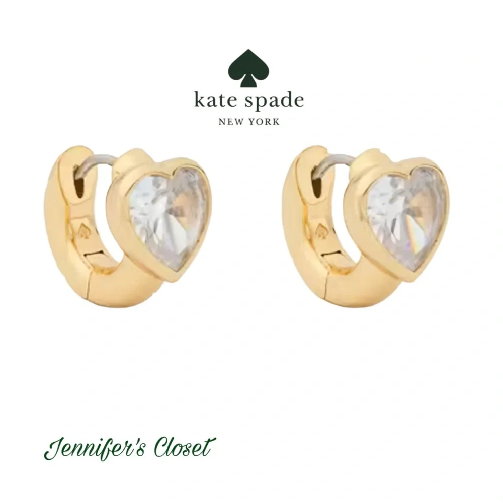 Kate Spade Cz Heart Huggie - Picture 1 of 6